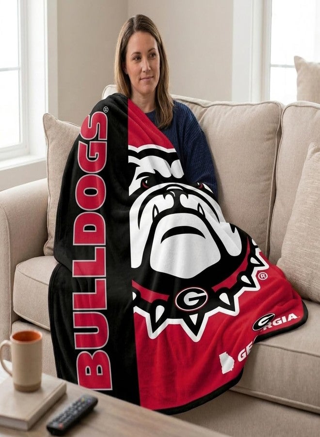 Proformance Home NCAA Georgia Bulldogs Endzone Ultra Soft Tailgate Throw - Image 2