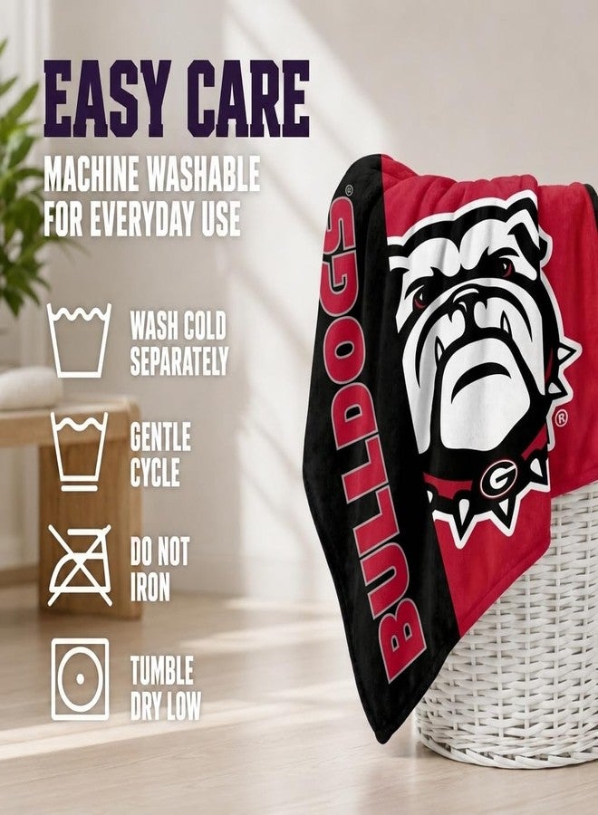 Proformance Home NCAA Georgia Bulldogs Endzone Ultra Soft Tailgate Throw - Image 4