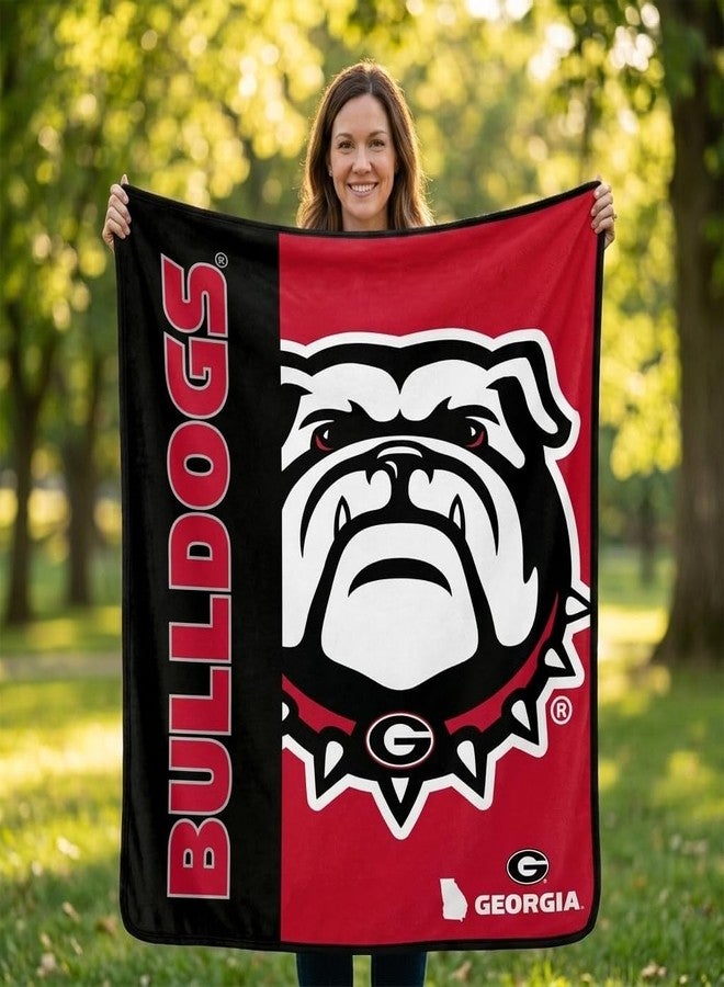 Proformance Home NCAA Georgia Bulldogs Endzone Ultra Soft Tailgate Throw - Image 3