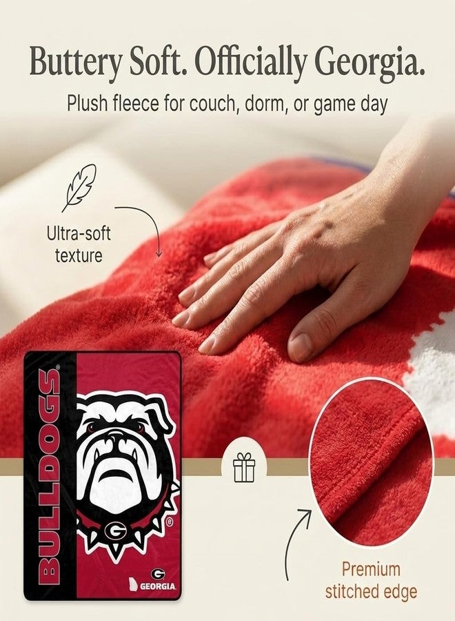 Proformance Home NCAA Georgia Bulldogs Endzone Ultra Soft Tailgate Throw - Image 5