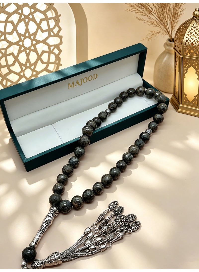 MAJOOD/33-bead Natural Copper Ore Prayer Beads /Tasbih/12mm/For Men And Women/Gift Box Set Suitable for Ramadan Gifts - Image 4