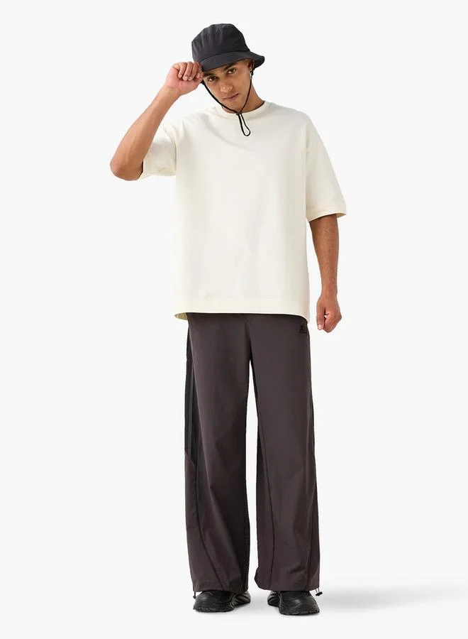 ستارتر بنطلون جوجر سادة بتفاصيل شريط جانبي وجيوب