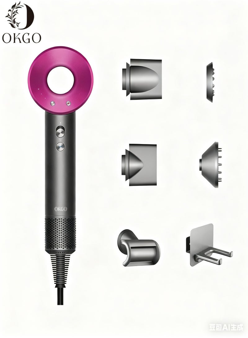 OKGO 1800W High-Speed lonic Hair Dryer with Sleek Design and Cool Shot Button - Image 1