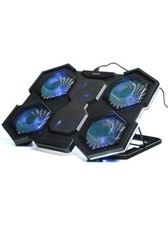 Dark Aeromax 6x LED Fan, 84.7 Cfm & 2700±%10 Rpm, 7x Height Adjustable, 2x USB 11"-17" Gaming Notebook Cooler (DKACNBAR600)  - Image 1