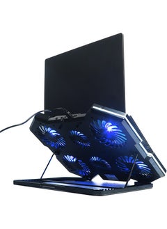 Dark Aeromax 6x LED Fan, 84.7 Cfm & 2700±%10 Rpm, 7x Height Adjustable, 2x USB 11"-17" Gaming Notebook Cooler (DKACNBAR600)  - Image 2