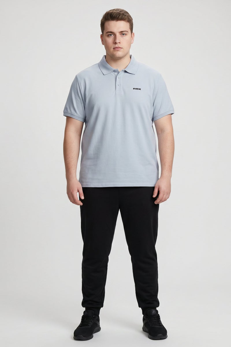 RBX Men Sportswear Fit Short Sleeve Outdoor Polo Shirt, Blue Finch - Image 2