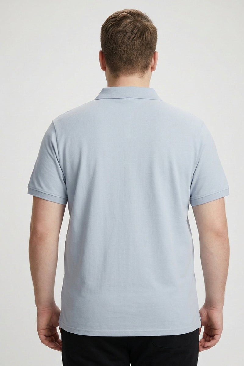 RBX Men Sportswear Fit Short Sleeve Outdoor Polo Shirt, Blue Finch - Image 4