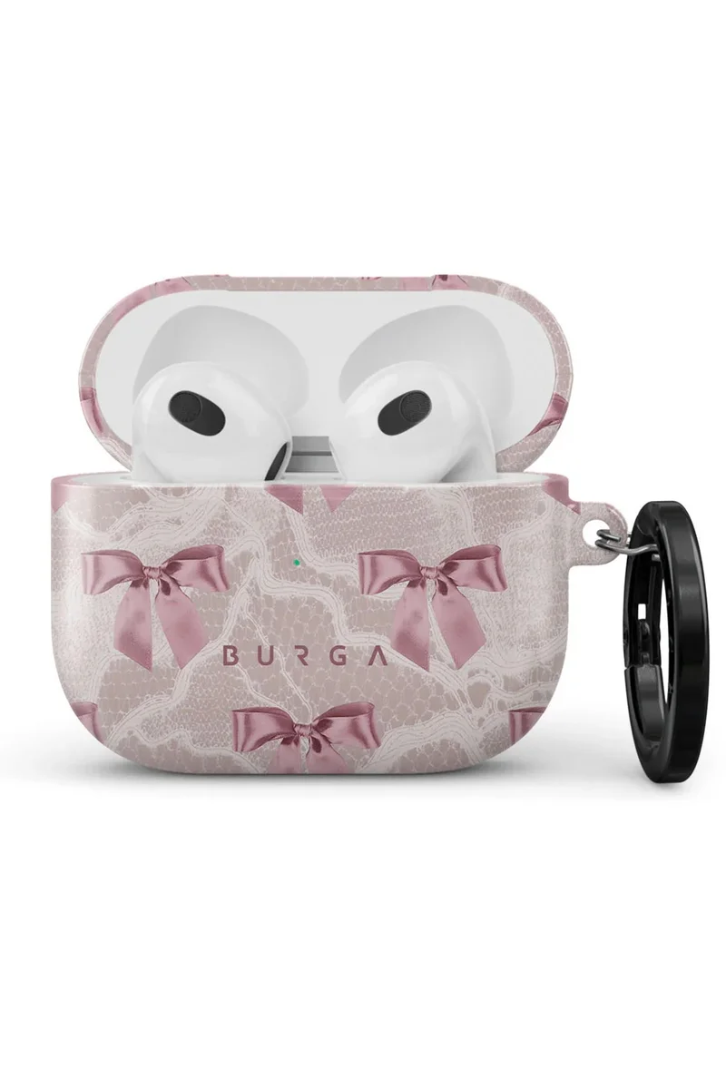 BURGA Burga Ballerina AirPods 3 Case with Ring Carabiner – Slim Lightweight Protective Cover with Shockproof Design and Stylish Finish