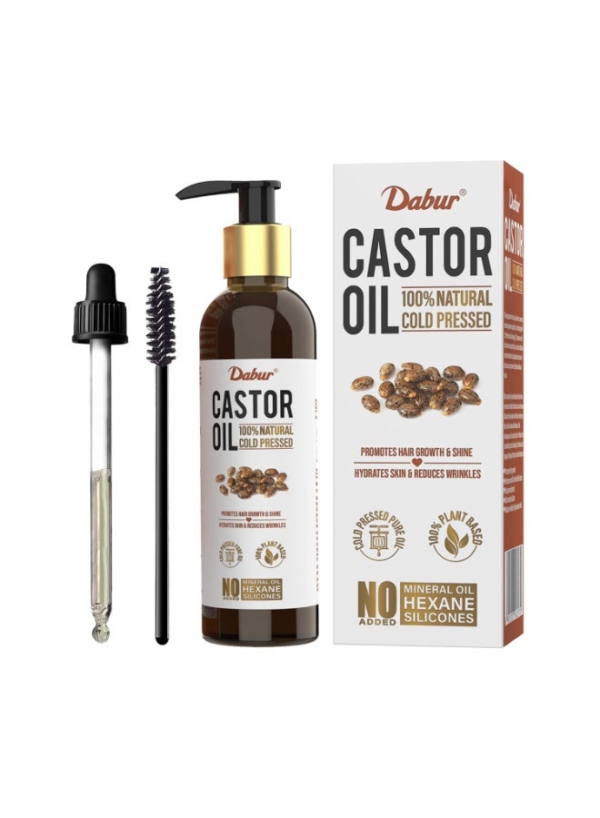 دابر زيت الخروع - 200 مل | زيت طبيعي معصور على البارد 100٪ | يعزز نمو الشعر ويرطب البشرة ويقلل من التجاعيد | لا يحتوي على زيوت معدنية وسيليكونات - Image 1