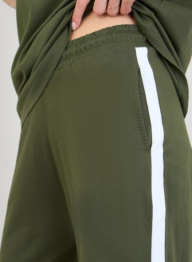 Styli Olive Oversized Longline T-Shirt and Joggers Co-Ords - Image 5