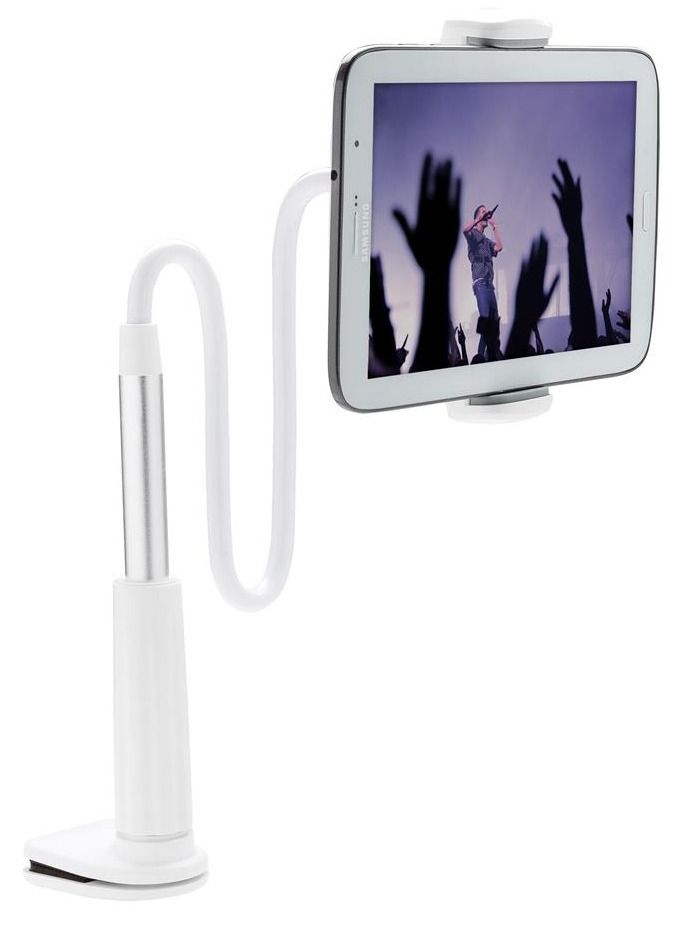 Yesido Tablet Holder, Tablet Stand : Flexible Arm Clip Tablet Mount Compatible with iPad Mini Pro Air, Switch, Galaxy Tabs, More 4.7-10.5" Devices - Gray  - Image 1