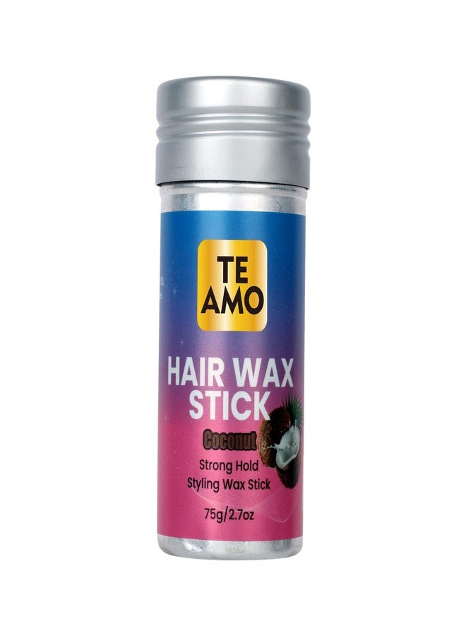 Te Amo Hair Wax Stick, Wax Stick for Hair, Slick Stick, Hair Wax Stick for Flyaways Hair Gel Stick Non-greasy Styling Cream for Fly Away & Edge Control Frizz Hair 2.7 oz, Coconut Oil Vitamine E - Image 1