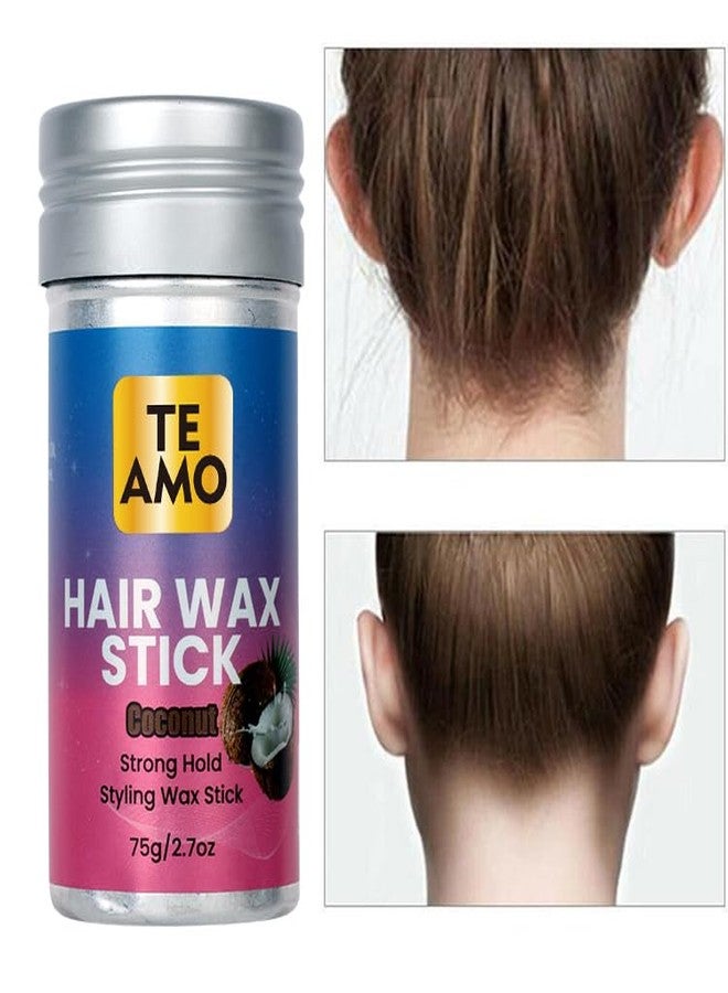 Te Amo Hair Wax Stick, Wax Stick for Hair, Slick Stick, Hair Wax Stick for Flyaways Hair Gel Stick Non-greasy Styling Cream for Fly Away & Edge Control Frizz Hair 2.7 oz, Coconut Oil Vitamine E - Image 2