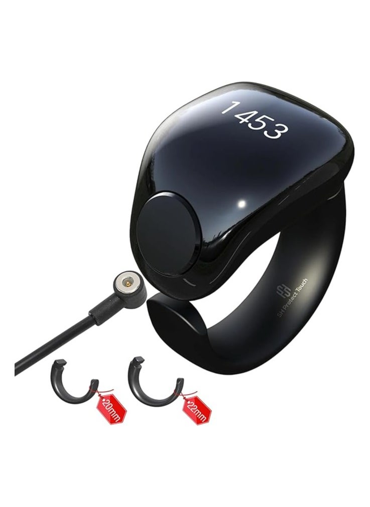 WESLAMIC Zikr Ring Smart Tasbeeh Counter Weslamic iTasbih Ring - Salam Counter,Prayer timing reminder,OLED display,IPX67 Waterproof, Adjustable Ring Sizes (20mm & 22mm)  - Image 4
