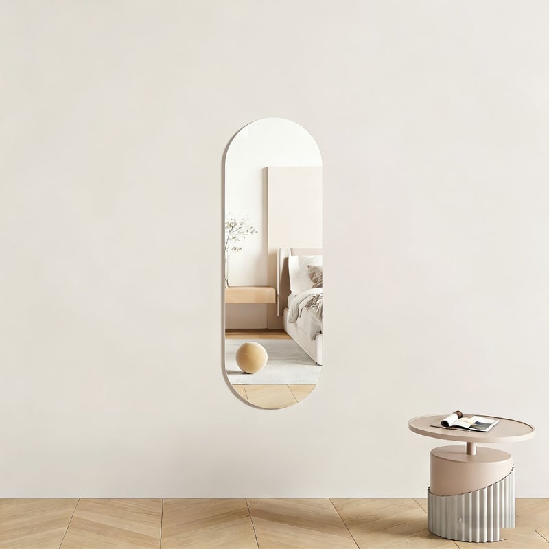 1pc Acrylic Full Length Mirror Wall Mounted No Drilling Required 30x35 Inch Ideal For Bedroom Porch Wardrobe Living Room Study Bathroom - Image 4