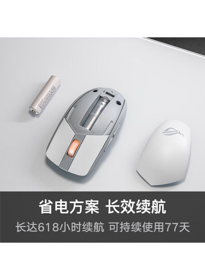 Rog Yingren 3 Wireless Mouse, 36000 Dpi, Up To 618h Battery Life, E-sports Gaming, Lightweight, Symmetrical Design, Rgb Lighting Effects, Moonlight White - Image 5