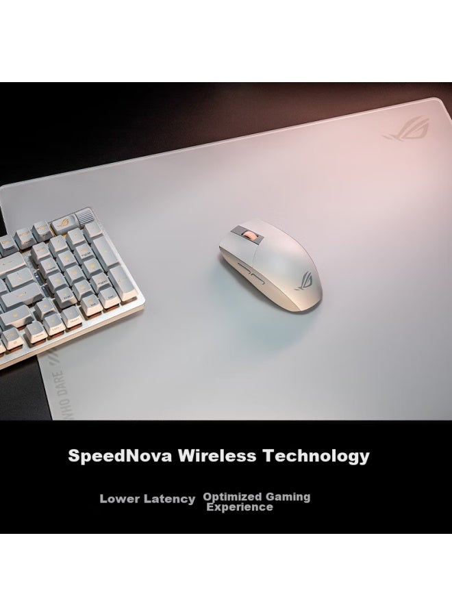 Rog Yingren 3 Wireless Mouse, 36000 Dpi, Up To 618h Battery Life, E-sports Gaming, Lightweight, Symmetrical Design, Rgb Lighting Effects, Moonlight White - Image 3