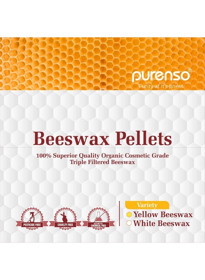 PURENSO Select 100% Organic Beeswax Pellets Triple Filtered Yellow 100G Cosmetic Grade I Easy Melt For Diy Candles Skin Care Lip Balm  - Image 3