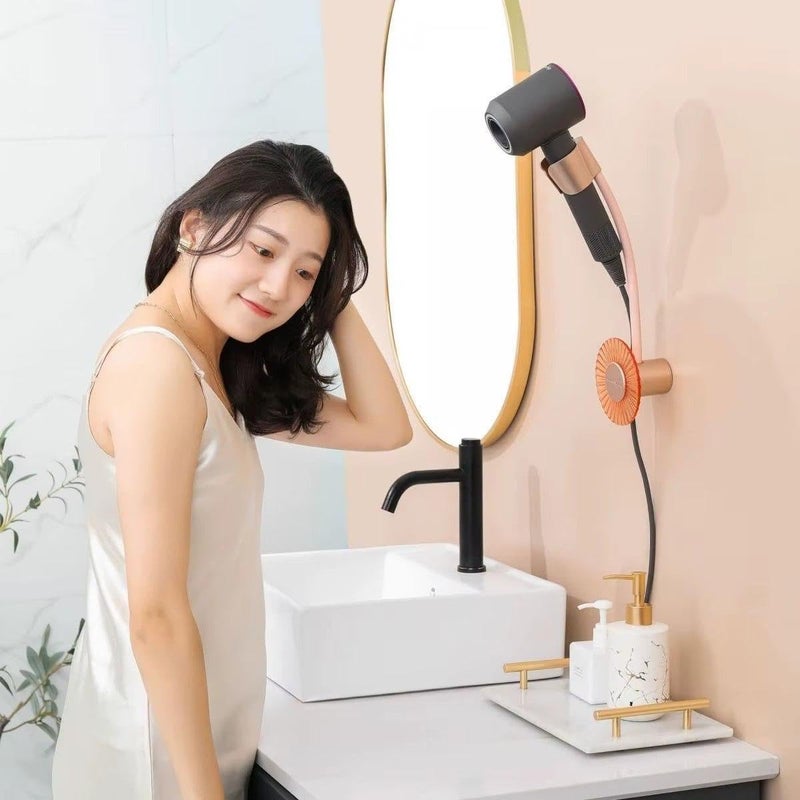 Hair Dryer Holder - designed to hold a hair dryer for easy use and movement, multi-color, single piece - Image 2
