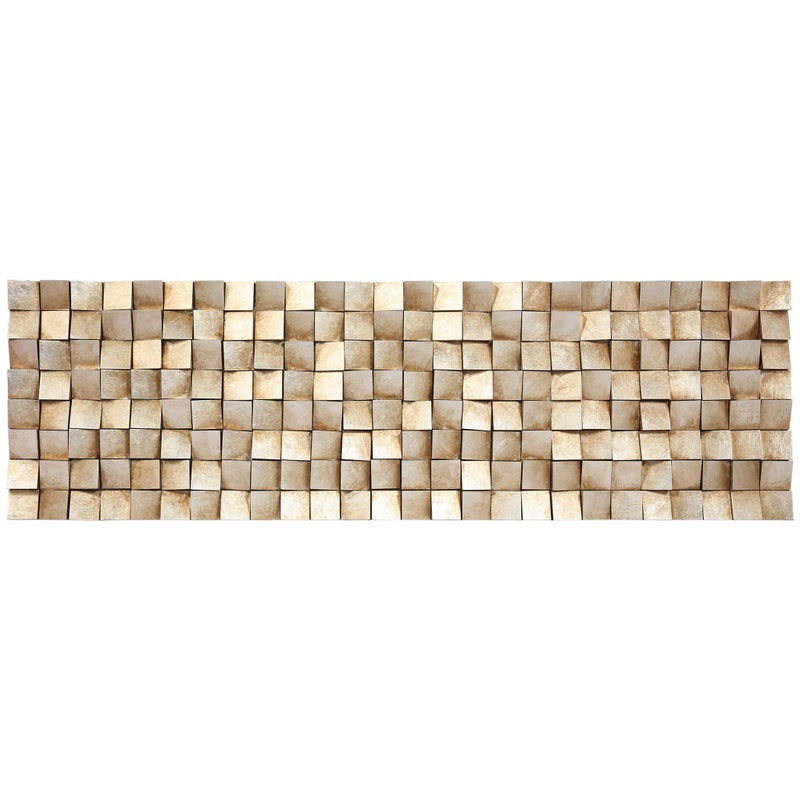 Empire Art Direct Empire Art Direct Textured II Rugged Blocks with Gold Leaf 3D Wood Wall Art Ready to Hang 72 x 22 Living RoomBedroom 