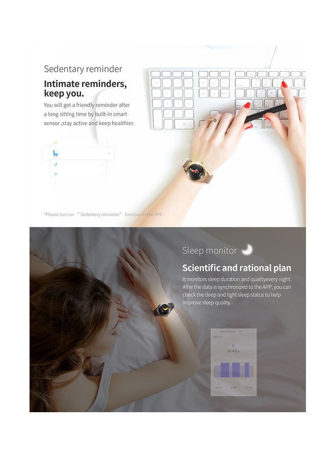 NIBEMINENT Ladies Smart Bracelet Black - Image 3