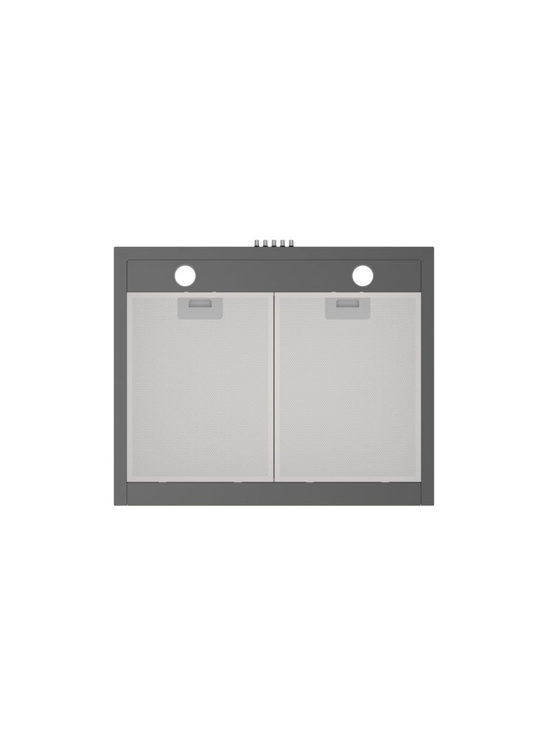 جنرال جولدن شفاط طبخ جنرال جولدين 60×45 سم، جداري، ستانلس ستيل، نوع T، أسود، 5 فلاتر، 3 سرعات، - Image 2