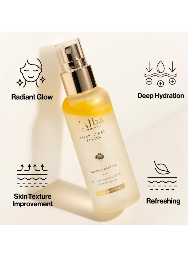 d'alba Piedmont d'alba Piedmont Italian White Truffle First Spray Serum (Vegan), glowy hydrating serum face mist, dalbamist, Pack Of 1, 3.38 fl oz - Image 5