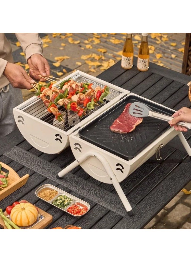 Generic Portable Table Charcoal Grill Charcoal Grill BBQ Pit Suitable for Simple Kitchens, Terraces, Gardens, Outdoor Cooking, Camping, r, And Stove Pits  - Image 3