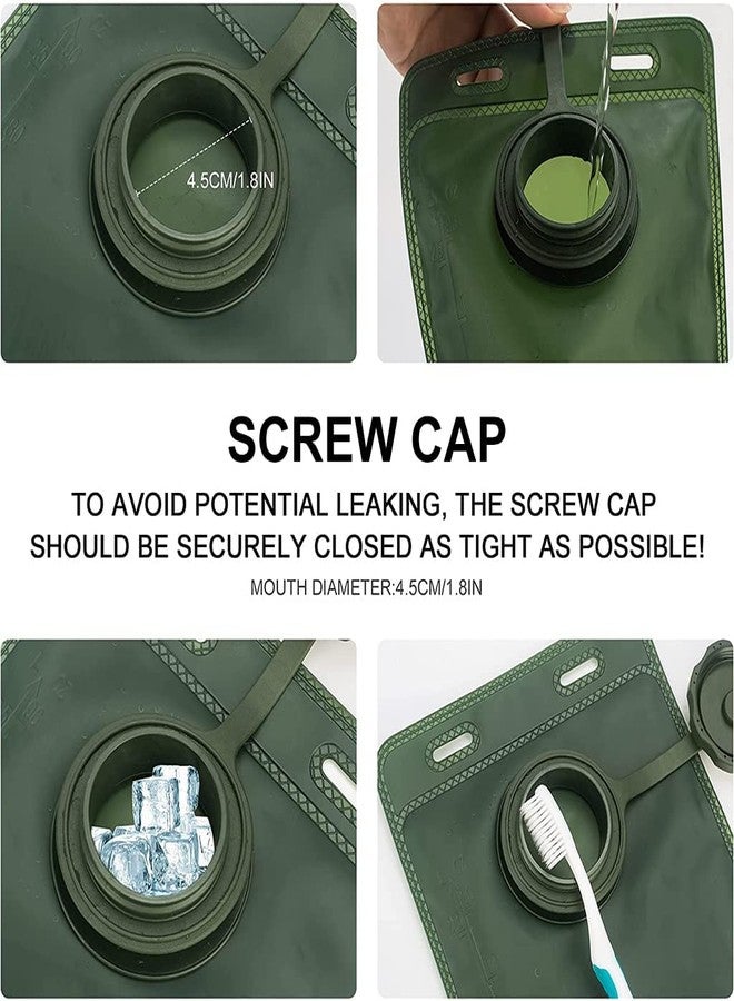 Linist كيس ترطيب قابل للطي من لينيست سعة 3 لترات مع ماصة - كيس ماء مانع للتسرب وخالٍ من مادة BPA، مصنوع من مادة EVA المتينة، مزود بفتحة كبيرة، سهل التعبئة والحمل لركوب الدراجات والمشي لمسافات طويلة والتخييم والرحلات - Image 4