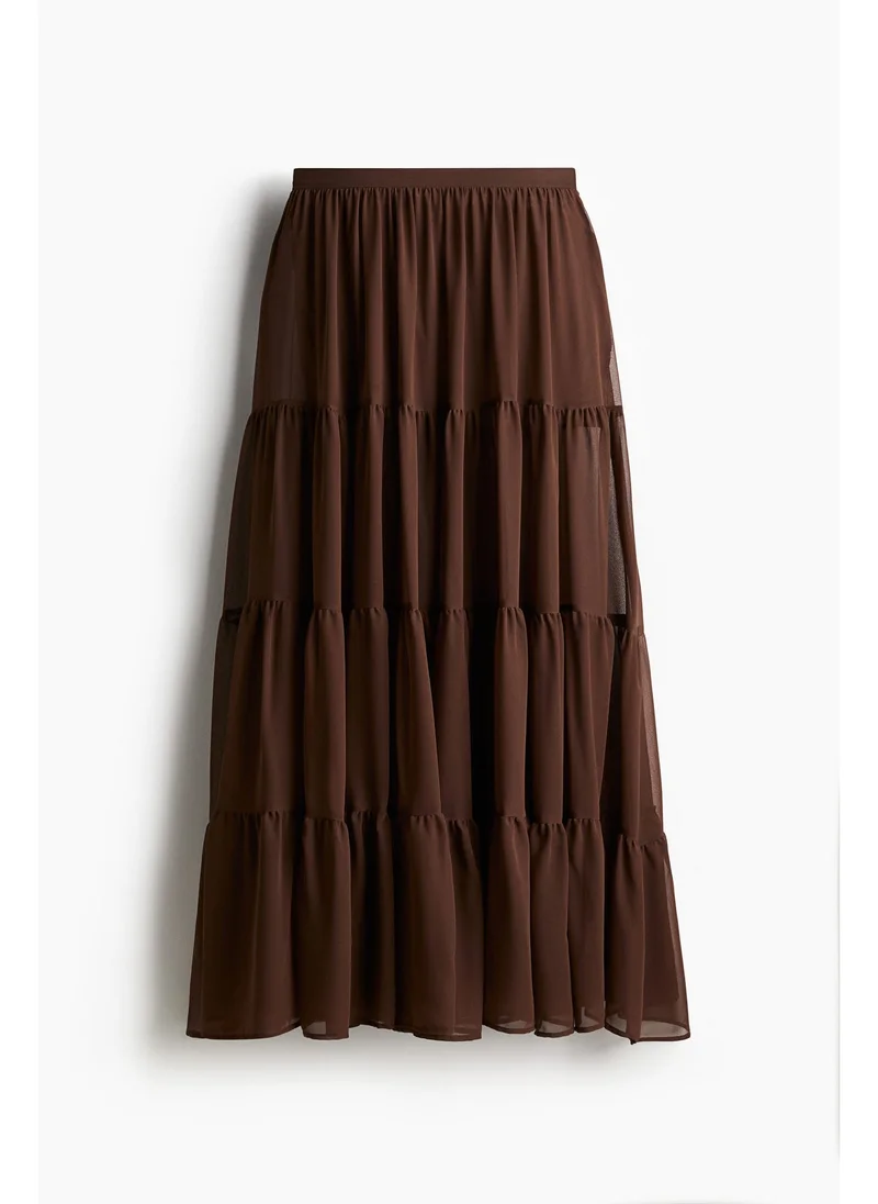 اتش اند ام Tiered maxi skirt