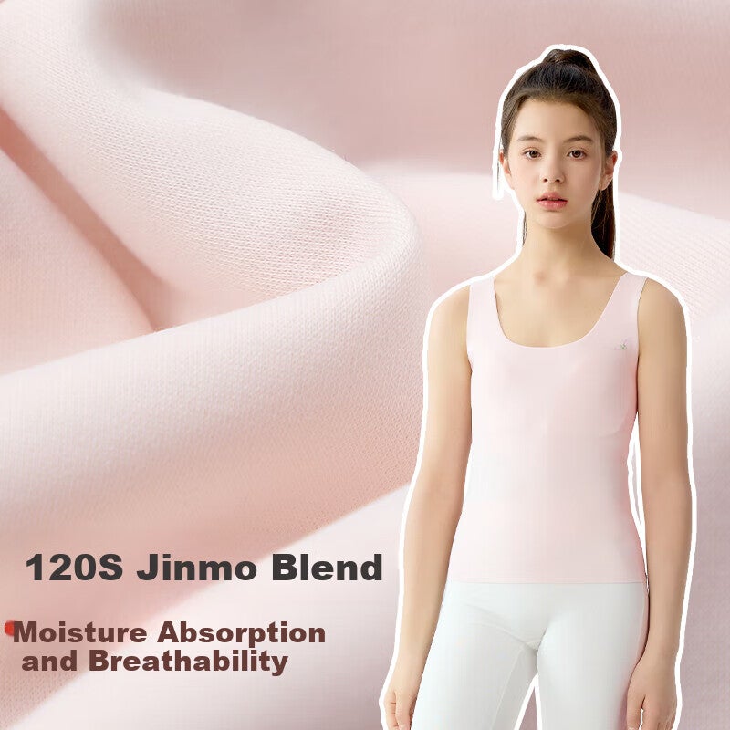 JD Jing Zao Jiusuiban Children's Vest for Girls, Size 120s, Jinmo, for Ages 8-10, Puberty Bra with Padding, School Uniform, Anti-Nipple Show, Underwear Base Layer - Image 4
