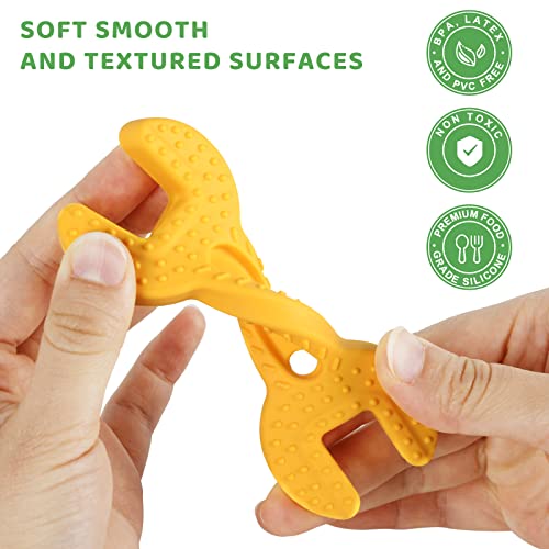Fu Store 4 Pack Soft Silicone Teething Toys for 0-12 Months 6-24 Months Toddlers Infant Hammer Spanner Wrench Pliers Tools Shape Baby Teethers Relief Soothe Babies Gums Set - Image 3