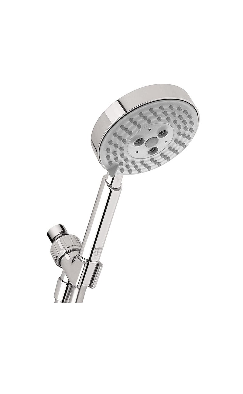 Hansgrohe مجموعة رأس دش محمول هانسغروه رايندانس إس سهلة التركيب 4 بوصة حديثة 3 رشات RainAir و BalanceAir و Whirl Air Infusion مع Airpower مع QuickClean مع خرطوم بالكروم، 2 جالون في الدقيقة، 04518000 - Image 2