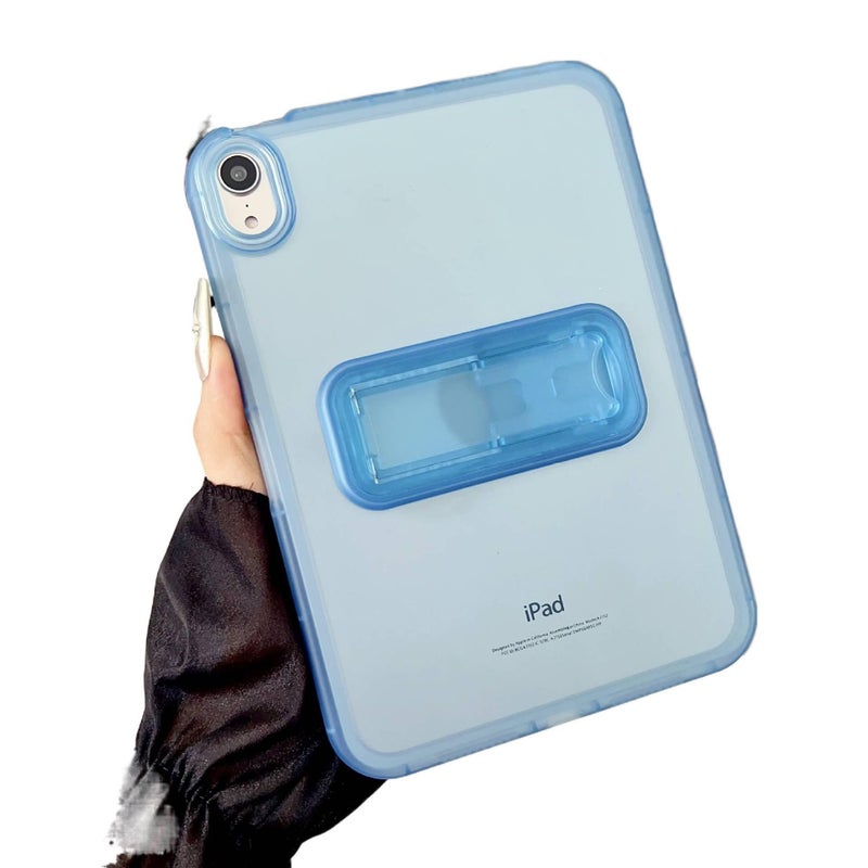 DGG حافظة آيباد شفافة بظهر واضح لجهاز iPad Pro 11 باللون أزرق بظهر شفاف باللون الأزرق - Image 1