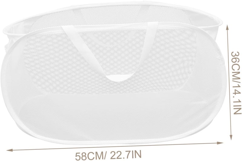 MAGICLULU Foldable Laundry Basket Handles Mesh Laundry Hamper for Dorm Basketball Hamper - Image 4