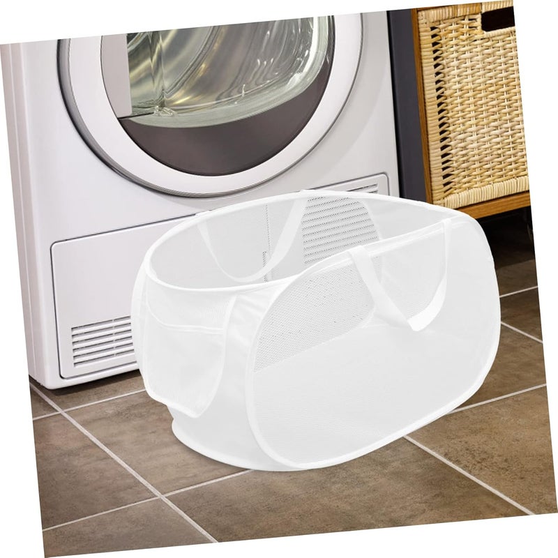 MAGICLULU Foldable Laundry Basket Handles Mesh Laundry Hamper for Dorm Basketball Hamper - Image 5