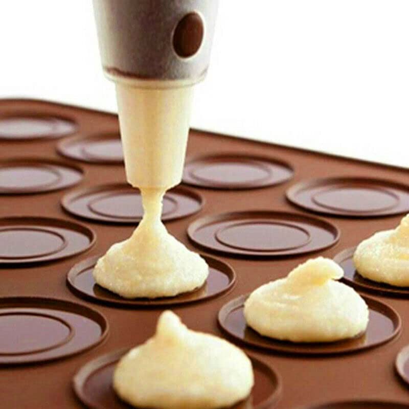 MoldBerry Silicone Macaron Baking Mat 30 Cavities Mold Sheet for Macaroon Cookies Pastry DIY Bakeware Decorating Tools Reusable Pizza - Image 5