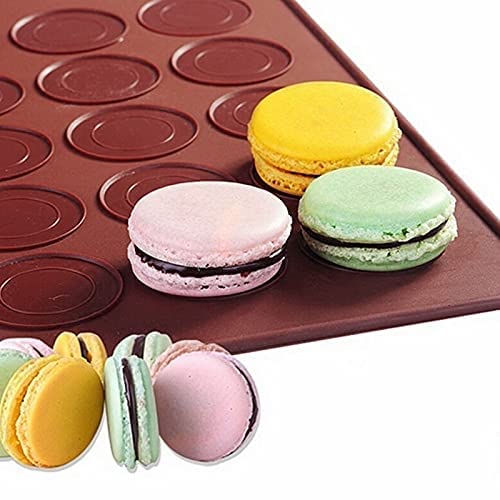 MoldBerry Silicone Macaron Baking Mat 30 Cavities Mold Sheet for Macaroon Cookies Pastry DIY Bakeware Decorating Tools Reusable Pizza - Image 1