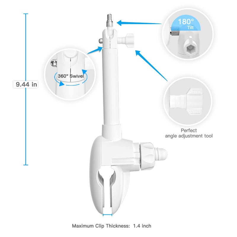 أوكيميو Adjustable Baby Monitor Crib Mount for eufy Spaceview Baby Monitor E110, Spaceview Pro Baby Monitor E210, Spaceview S, Baby Monitor 2 and Vtech VM901 - Image 3