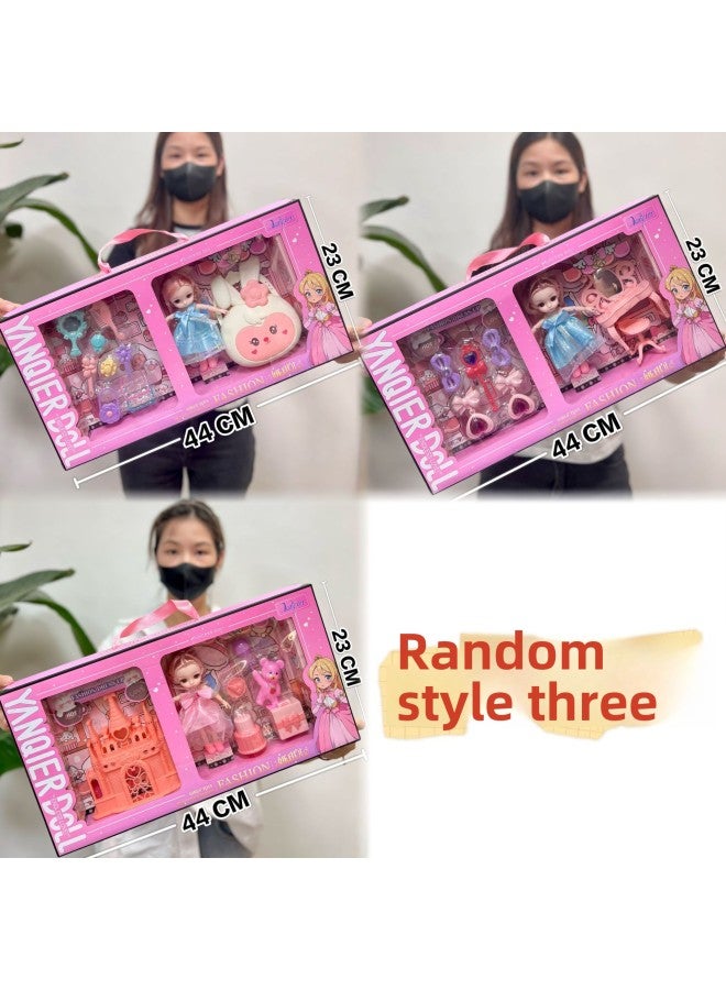 Play House Bobby Doll Girl Faux Princess Set Toy Gift Box Girl Institutional Gift-Color:3688-235 Play House Doll Set 【3 Styles Will Be Sent Randomly】 - Image 1
