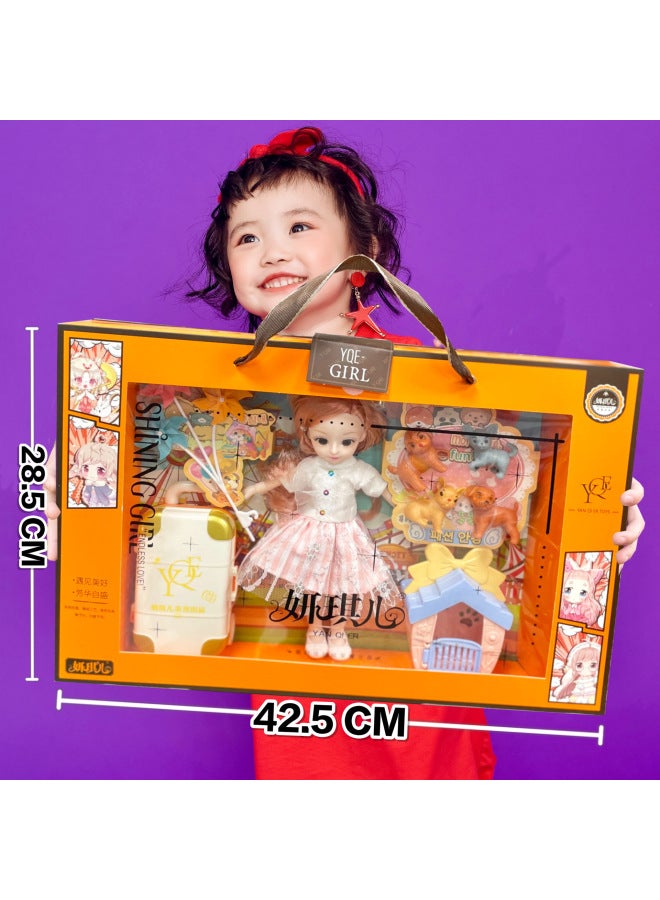 Play House Bobby Doll Girl Faux Princess Set Toy Gift Box Girl Institutional Gift-Color:3688-235 Play House Doll Set 【3 Styles Will Be Sent Randomly】 - Image 3