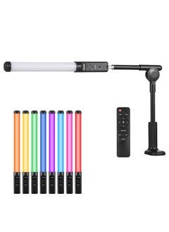 Handheld RGB Tube Light with Desktop Clip-on Light Stand Remote Control LED Video Light Wand