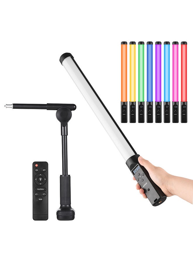 Generic - Handheld RGB Tube Light with Desktop Clip-on Light Stand Remote Control LED Video Light Wand - Image 1