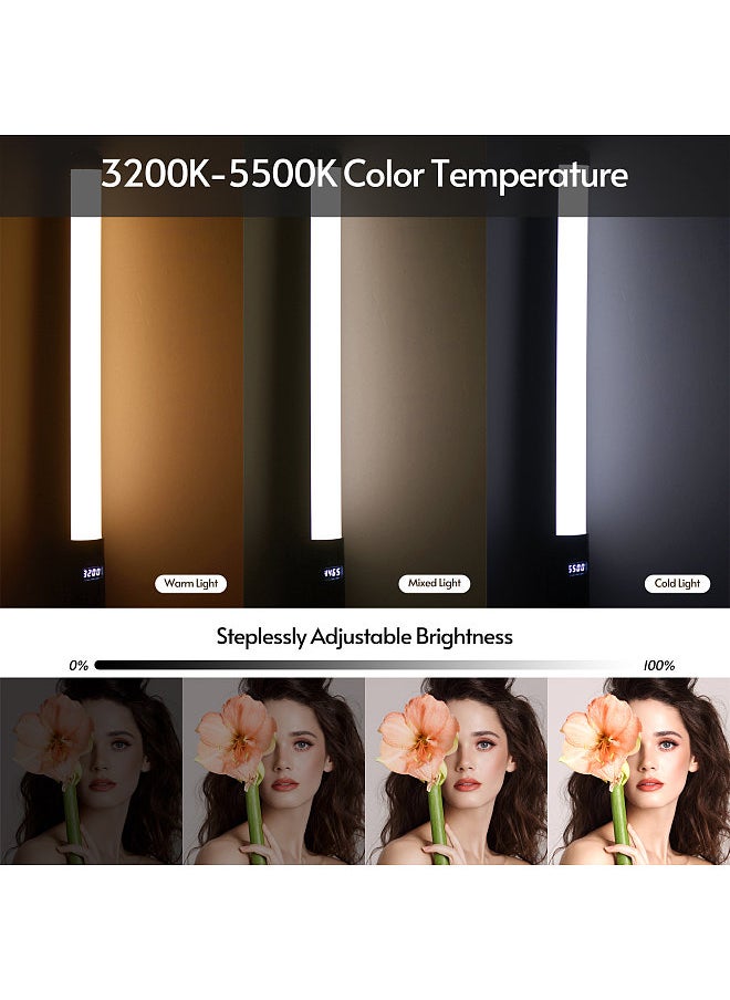 Generic - Handheld RGB Tube Light with Desktop Clip-on Light Stand Remote Control LED Video Light Wand - Image 1