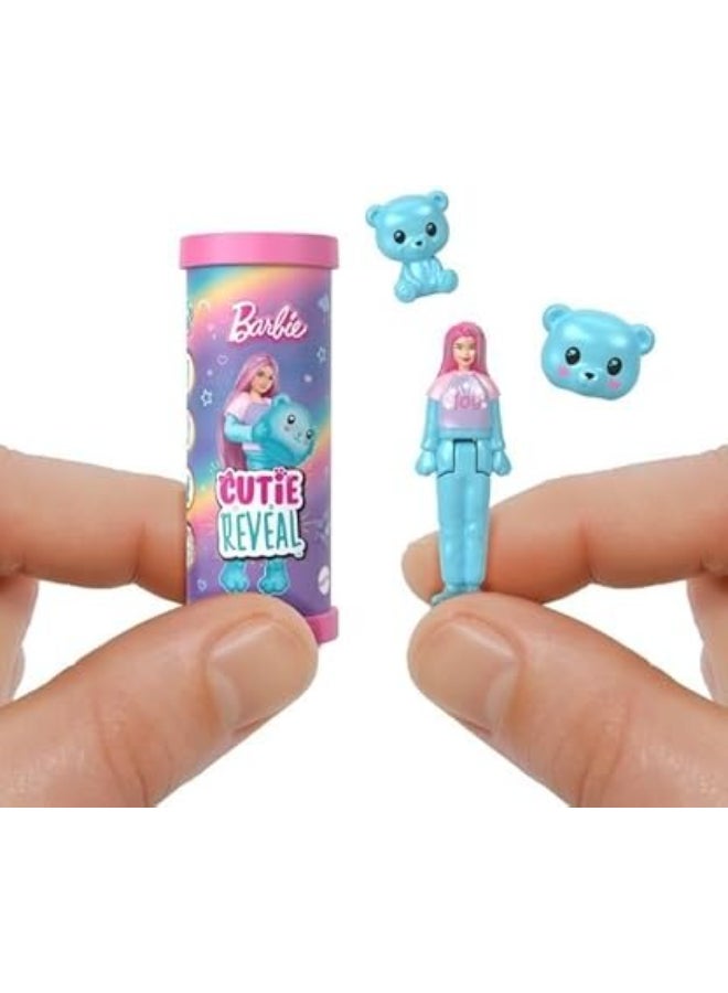 Barbie دمية باربي كيوتي ريفيل المفاجئة مع زي حيوان محشو، وإكسسوارات أزياء، وميزات تغيير اللون، ومتعة فتح الصندوق الغامضة للأطفال من عمر 3 سنوات فما فوق - Image 2