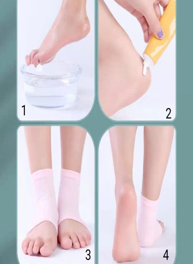YSAFAI 8 Pairs Toeless Moisturizing Socks, Women's Men's Sleeping Socks, Cracked Gel Heel Socks, Repair Dry Rough Cracked Heels - Image 5