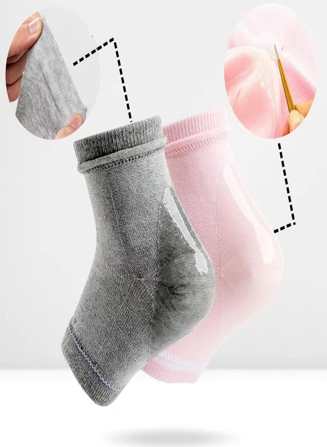YSAFAI 8 Pairs Toeless Moisturizing Socks, Women's Men's Sleeping Socks, Cracked Gel Heel Socks, Repair Dry Rough Cracked Heels - Image 4
