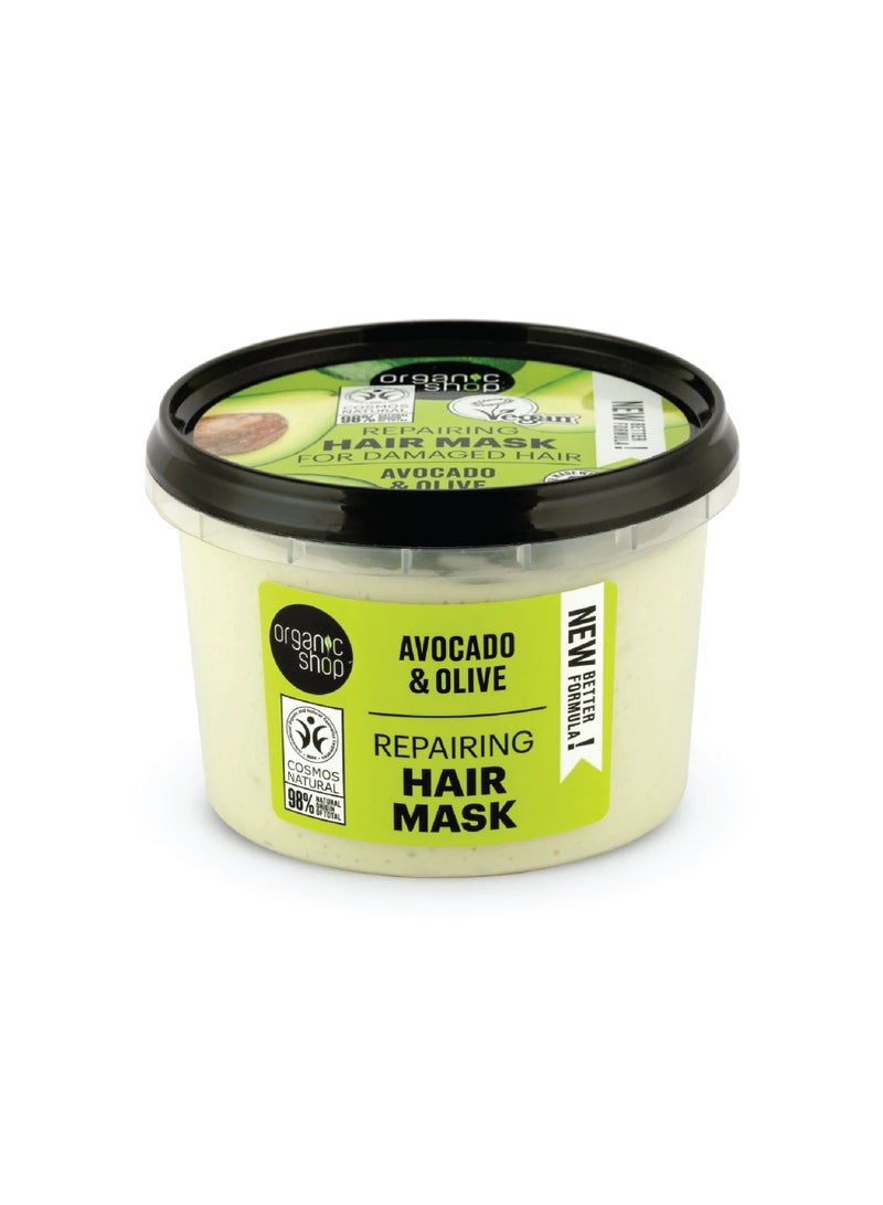 Organic Shop Repairing Hair Mask Avocado & Olive, 250ml - Image 2