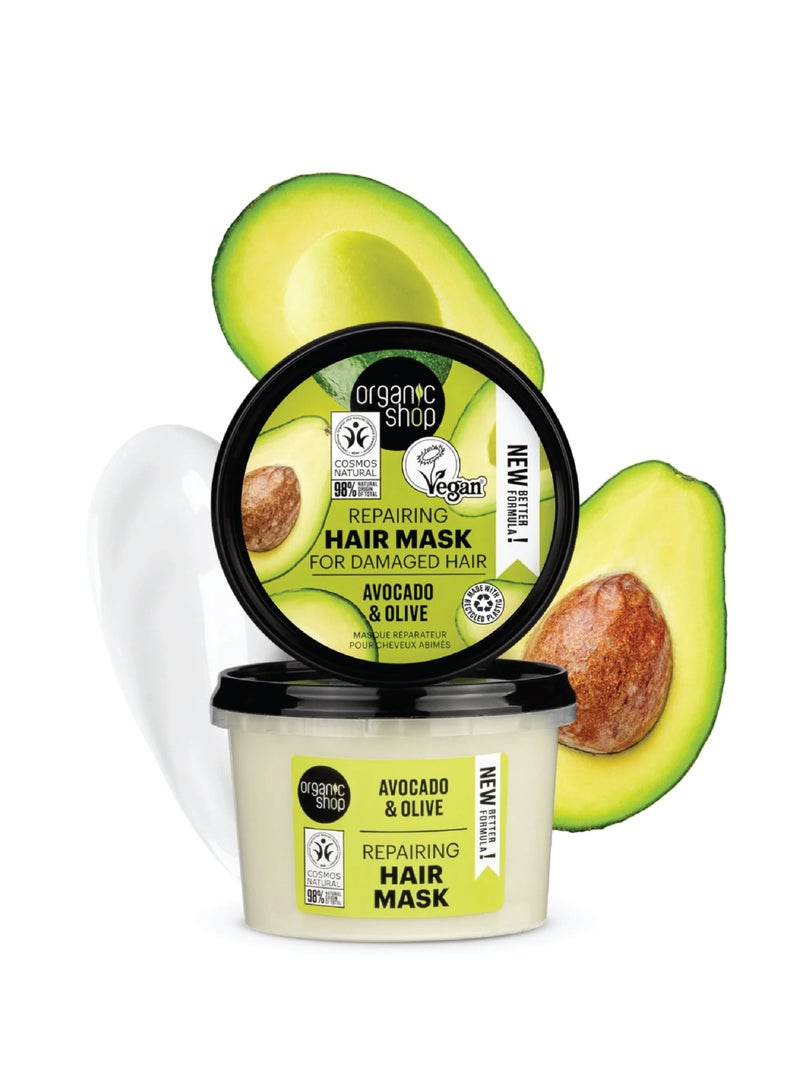 Organic Shop Repairing Hair Mask Avocado & Olive, 250ml - Image 1