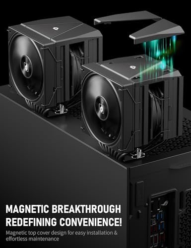 upHere CPU Cooler Air,Dual Tower Cooler with 120mm PWM Fan,8 Heat Pipes for Intel LGA 1851/1700/2011/2066/115X,AM5/AM4/AM3,Black,UE2 Elite K8 - Image 3